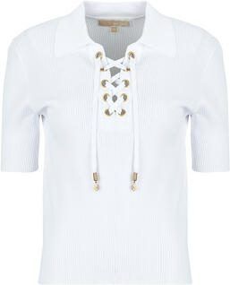 MICHAEL Kors Blouse LACE UP SS POLO TOP