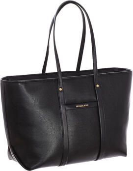 Michael Kors Gestructureerde Leren Shopper Tas Black Dames