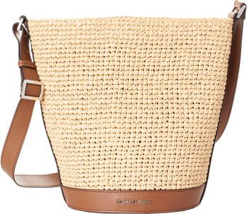 Michael Kors Strooien Emmerzak met Leren Details Beige Dames