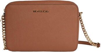 Michael Kors East West Saffiano Lederen Crossbody Tas Brown Dames - Foto 3