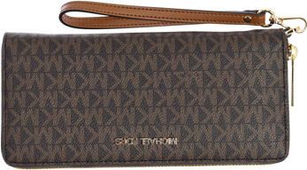 Michael Kors Jet Set Travel Continental Clutch Wristlet Portemonnee Beige Dames
