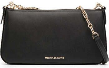 Michael Kors Zwarte leren schoudertas met gouden details Black Dames - Foto 2