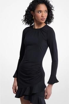 MICHAEL Kors Korte Jurk Mt683j5h6j Ruched Ruffle Hem Dress