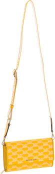 Michael Kors Stijlvolle Schoudertas met Klep Sluiting Yellow Dames