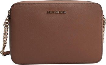 Michael Kors East West Saffiano Lederen Crossbody Tas Brown Dames - Foto 4