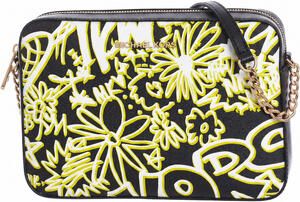 Michael Kors Stijlvolle Crossbody Tas in Zwart Wit Geel Black Dames - Foto 5