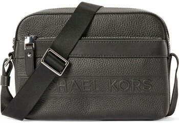Michael Kors Hudson Utility Crossbody Tas van Pebble Leather Black Heren