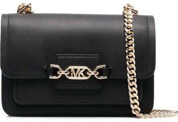 Michael Kors Zwarte leren flap tas met goudkleurige details Black Dames - Foto 11