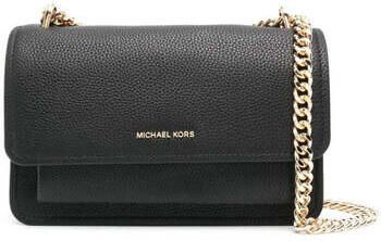 Michael Kors Leren Crossbody Tas met Kettingband Black Dames