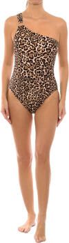 Michael Kors Animal Print One-Piece Badpak met Ring Multicolor Dames