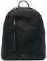 Michael Kors Hudson Slim Leather Backpack Black Heren - Thumbnail 1