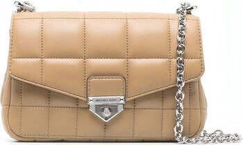 Michael Kors Kameel Leren Schoudertas Matelassé Brown Dames