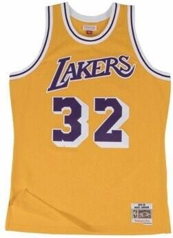 Mitchell And Ness T-shirt Korte Mouw Nba Swingman Jersey 20 Los Angeles Lakers 198485 Magic Johnson