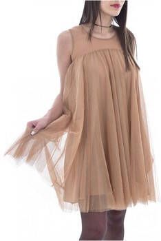 Molly Bracken Trapeze -jurk in glitter tule Beige Dames