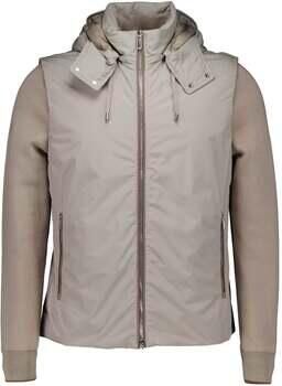 Moorer Gewatteerd jack met afneembare capuchon Beige Heren