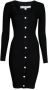 Morgan ribgebreide jurk zwart - Thumbnail 2