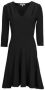 Morgan jurk met plooien zwart - Thumbnail 2
