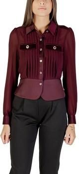 Morgan satijnen blouse donkerrood - Foto 4