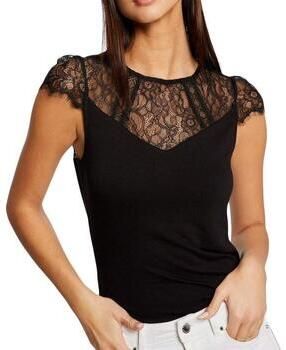 Morgan top met kant zwart - Foto 3