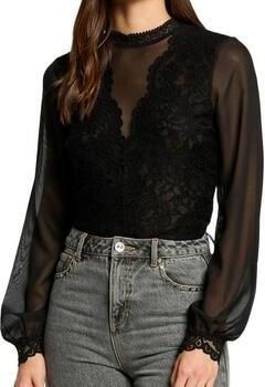 Morgan kanten body zwart - Foto 3