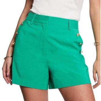 Morgan straight regular waist casual short limegroen