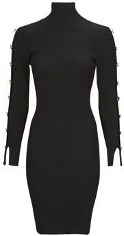 Morgan gebreide bodycon jurk zwart