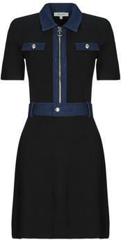 Morgan korte jurk fijn gebreid zwart