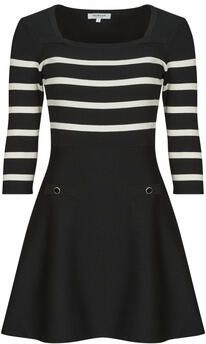 Morgan gestreepte korte jurk zwart - Foto 3