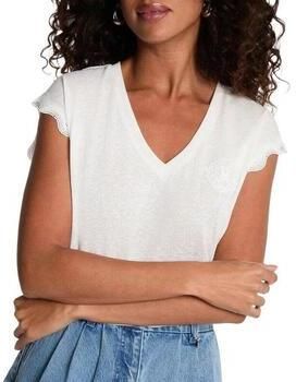 Morgan gehaakte T-shirt wit - Foto 3