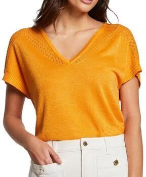 Morgan gebreide top oranje