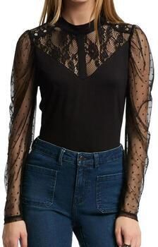 Morgan top met kant zwart