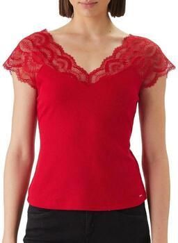 Morgan T-shirt Korte Mouw Dentelle - Foto 4