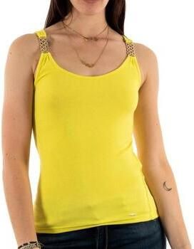 Morgan ribgebreide top geel - Foto 2