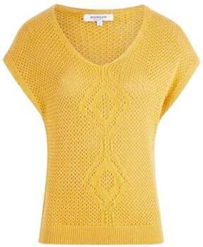 Morgan top geel gebreid