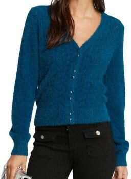 Morgan vest met ingebreid patroon vert canard