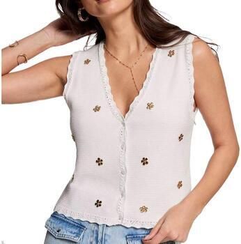 Morgan gebreid vest ecru - Foto 4