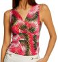 Morgan top met all over print rood groen - Thumbnail 2