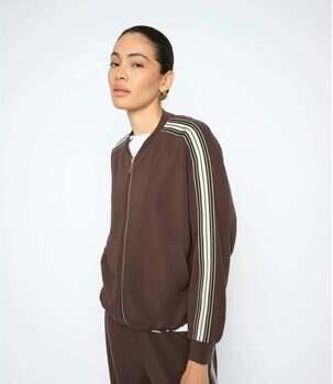 MOS MOSH Blazer Ardie LS Zip Sweatcardigan Marrón Chocolate