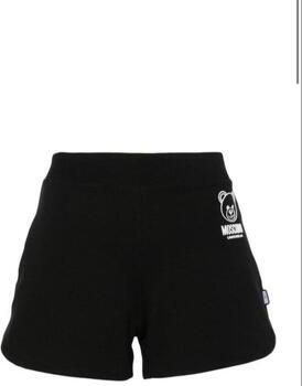 Moschino Katoenen shorts met logo Black Dames