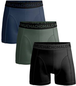 Muchachomalo Boxers Boxershorts 3-Pack Microfiber Blauw Groen
