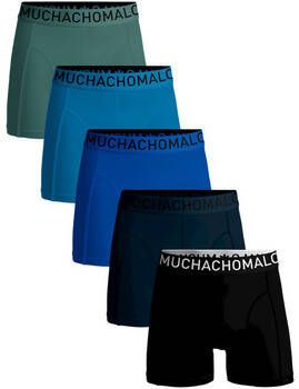 Muchachomalo Boxers Boxershorts 5-Pack Solid 1010 Blauw