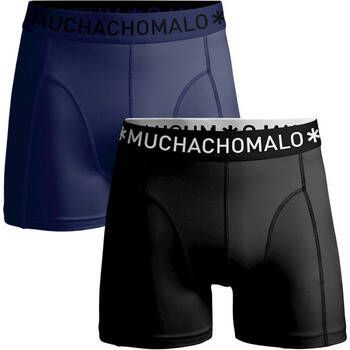 Muchachomalo Boxers Boxershorts Microfiber 2-Pack Zwart Navy