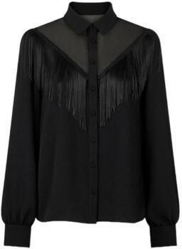Naf Elegante en moderne blouse met klassieke kraag en lange mouwen Black Dames