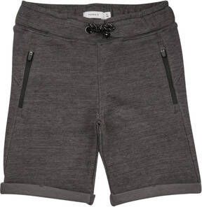 Name it KIDS gemêleerde sweatshort Scott antraciet Grijs Melée 116