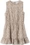 NAME IT KIDS jurk NKFVINAYA SPENCER FFFF van gerecycled polyester zand - Thumbnail 2