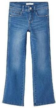 Name it KIDS bootcut fit jeans NKFPOLLY black denim Blauw Meisjes Stretchdenim 116 - Foto 4