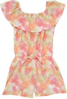 NAME IT KIDS playsuit lichtgroen roze wit