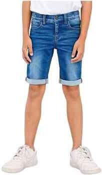 Name it KIDS slim fit jeans bermuda NKMTHEO stonewashed Denim short Blauw Jongens Stretchdenim 110 - Foto 5