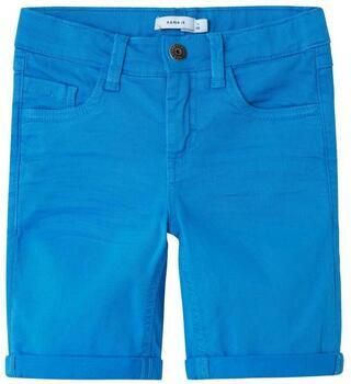 Name it KIDS regular fit bermuda NKMSILAS ISAK hardblauw Korte broek Jongens Stretchkatoen 128
