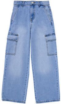 Name it KIDS wide leg jeans NKFROSE light blue denim Blauw Effen 164 - Foto 9
